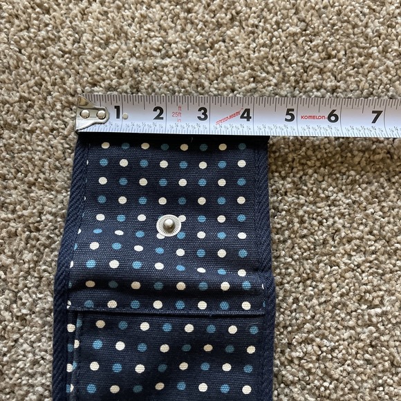 American Eagle Y2k‎ Preppy Trifold Wallet Card Holder Snap Zip Polkadot 00s Vtg - Picture 8 of 10